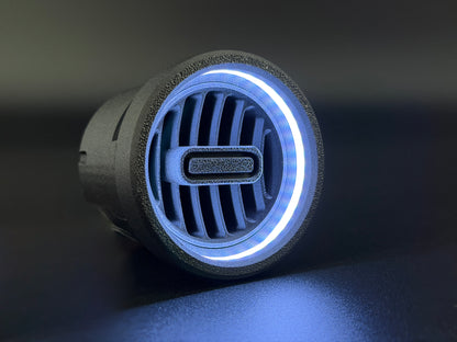 GlowVent Titan Black, custom air vent for Mazda MX5 NA / NB