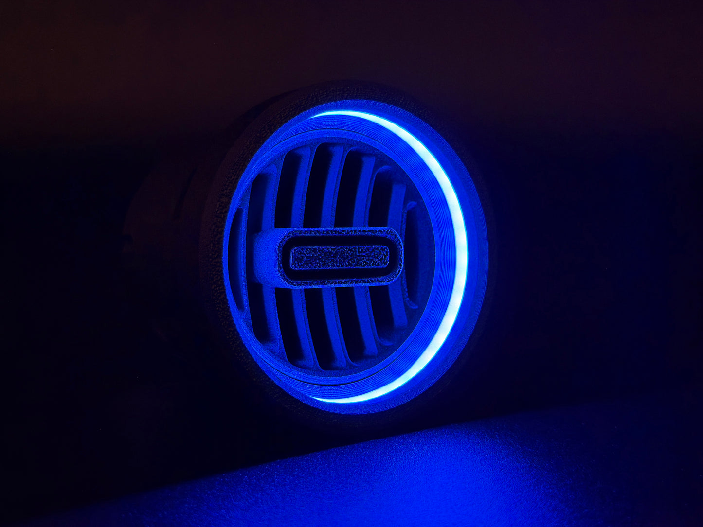 GlowVent Titan Black, custom air vent for Mazda MX5 NA / NB