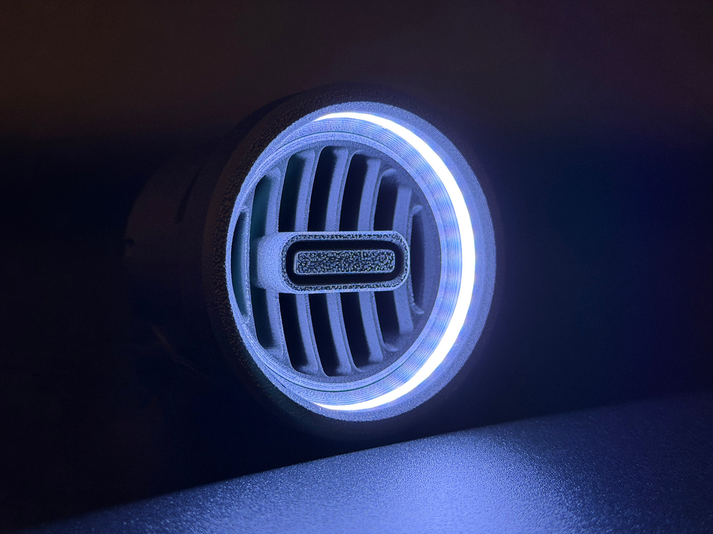 GlowVent Titan Black, custom air vent for Mazda MX5 NA / NB