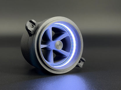 GlowVent Fantom Black, custom air vent for Mazda MX5 NC
