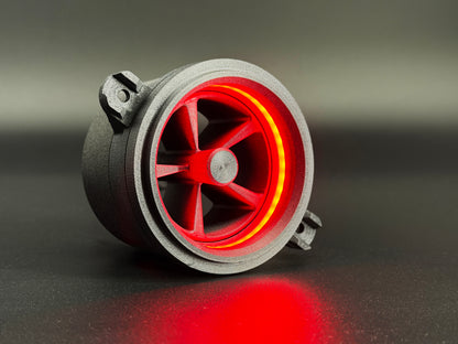 GlowVent Fantom Black, custom air vent for Mazda MX5 NC