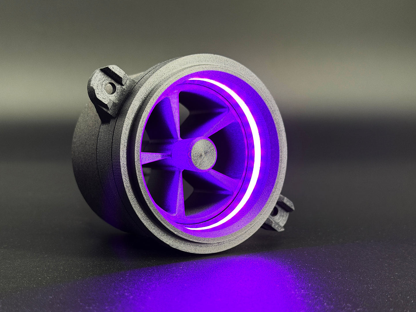 GlowVent Fantom Black, custom air vent for Mazda MX5 NC
