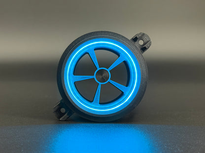 GlowVent Fantom Black, custom air vent for Mazda MX5 NC