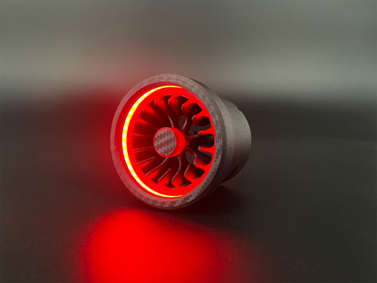 GlowVent Heart Black, custom air vent for Mazda MX5 NB / NBFL