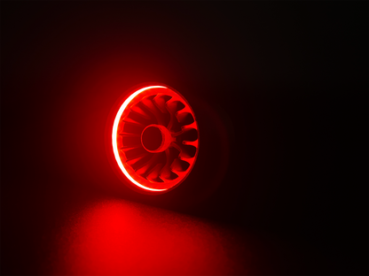 GlowVent Heart Black, custom air vent for Mazda MX5 NB / NBFL