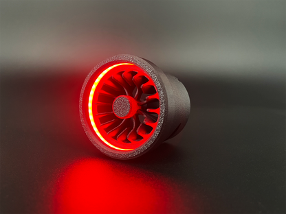 GlowVent Heart Black, custom air vent for Mazda MX5 NB / NBFL