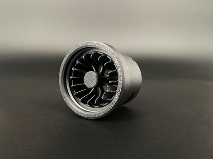 GlowVent Heart Black, custom air vent for Mazda MX5 NB / NBFL