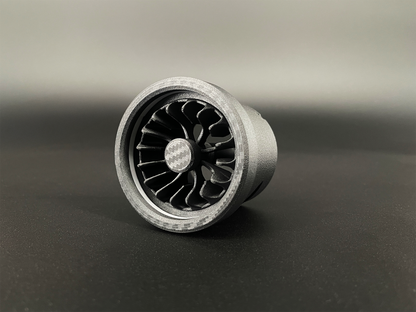 GlowVent Heart Black, custom air vent for Mazda MX5 NB / NBFL