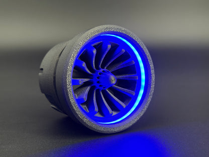 GlowVent Menance Black, custom air vent for Mazda MX5 NA / NB