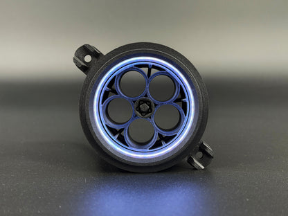GlowVent Aerospace Black, custom air vent for Mazda MX5 NC