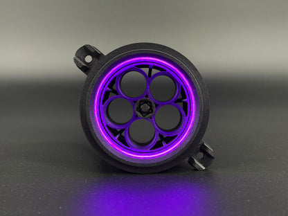 GlowVent Aerospace Black, custom air vent for Mazda MX5 NC