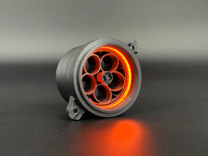 GlowVent Aerospace Black, custom air vent for Mazda MX5 NC