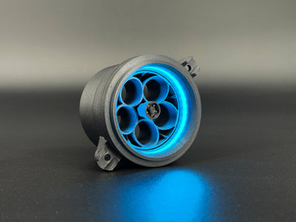 GlowVent Aerospace Black, custom air vent for Mazda MX5 NC