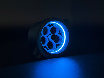 GlowVent Aerospace Black, custom air vent for Mazda MX5 NC
