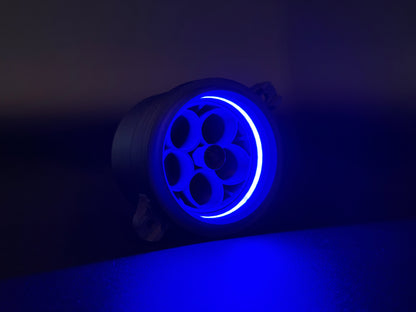 GlowVent Aerospace Black, custom air vent for Mazda MX5 NC