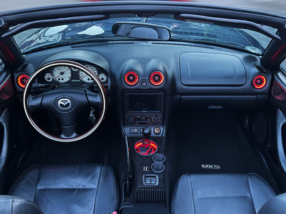 GlowCore One Black, custom center console for Mazda MX5 NB / NBFL