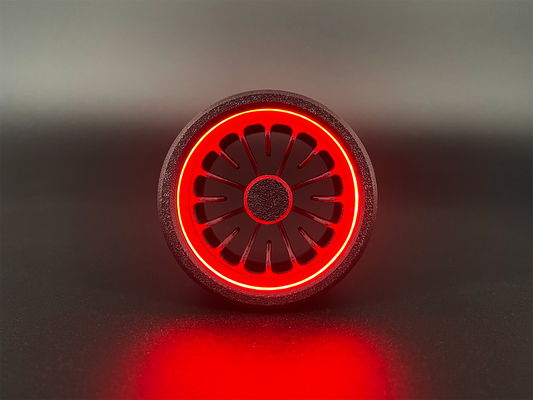 GlowVent Heart Black, custom air vent for Mazda MX5 NA / NB / NBFL