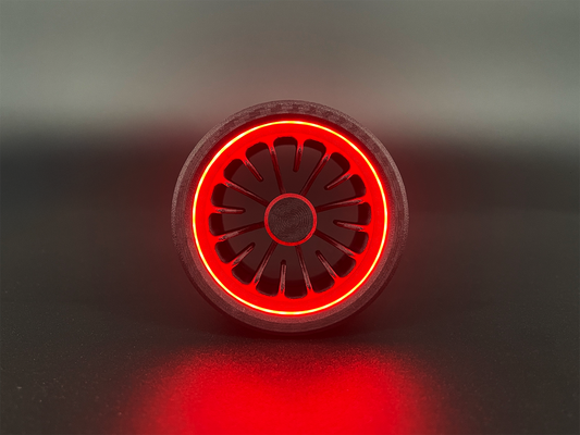 GlowVent Heart Black, custom air vent for Mazda MX5 NB / NBFL