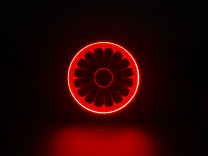 GlowVent Heart Black, custom air vent for Mazda MX5 NB / NBFL